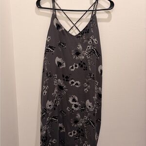 Maurices Charcoal Floral Mini Dress